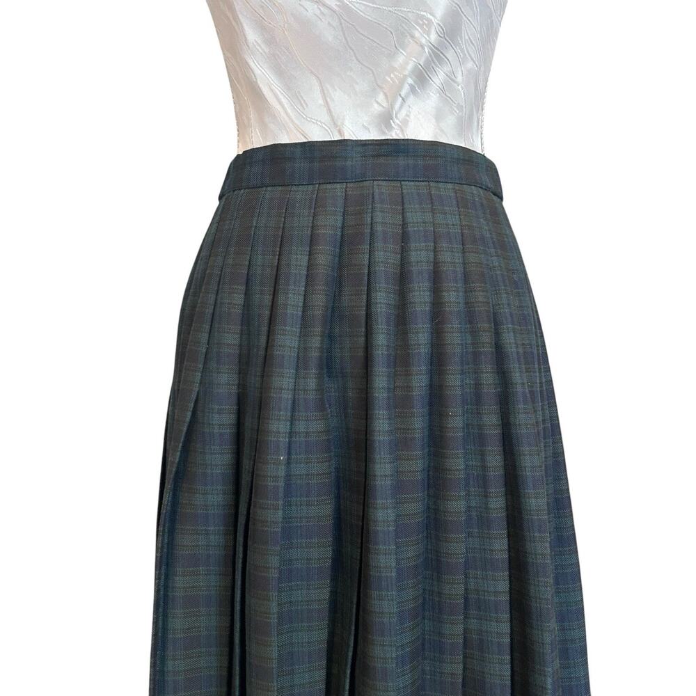 Vintage 90s Plaid Wrap Skirt Sz Medium Preppy Academia - Picture 5 of 13